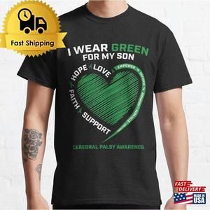 I Wear Green For My Son Mom Dad Men Cerebral Classic T-Shirt